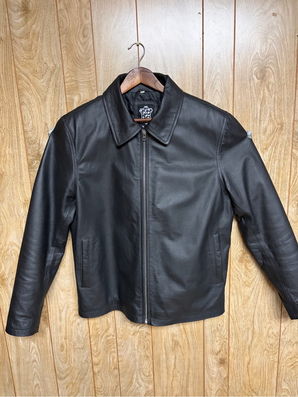 Men's Leather Zip Jacket (L) - Cowhide - Never Worn